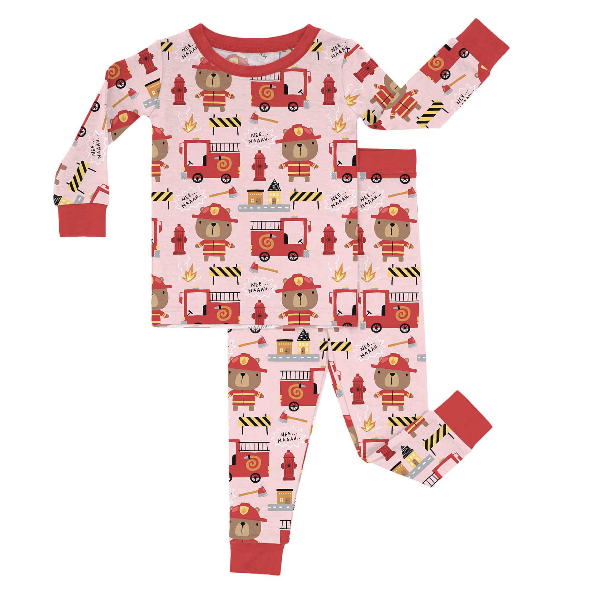 Firefighter Bears Two Piece Pajama Set