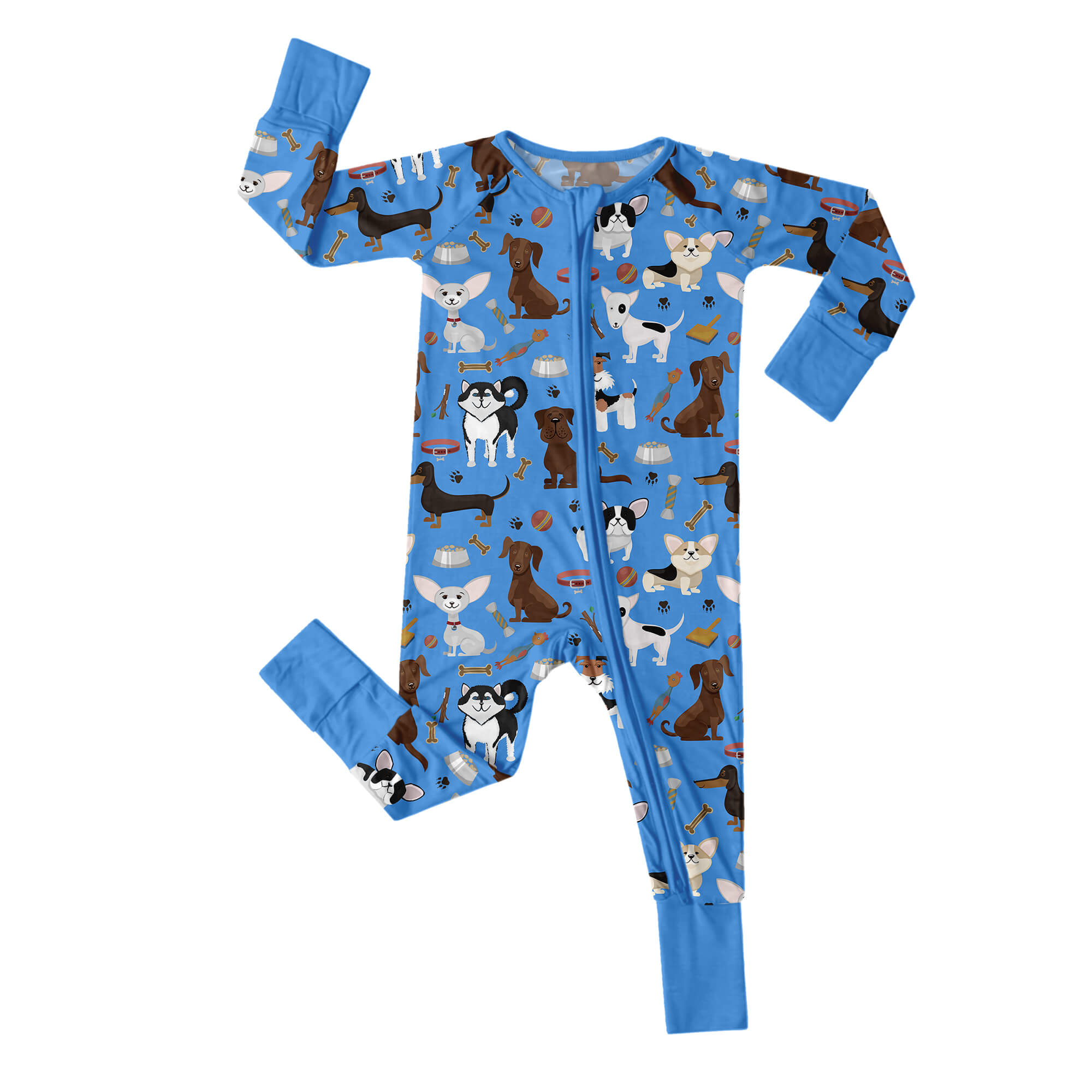 Dapper Dogs Convertible Zippered Romper