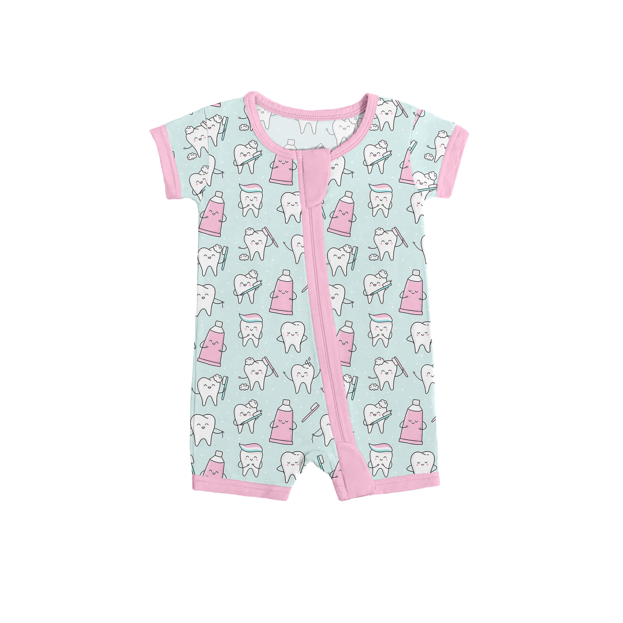 Dental Shorty Zippered Romper