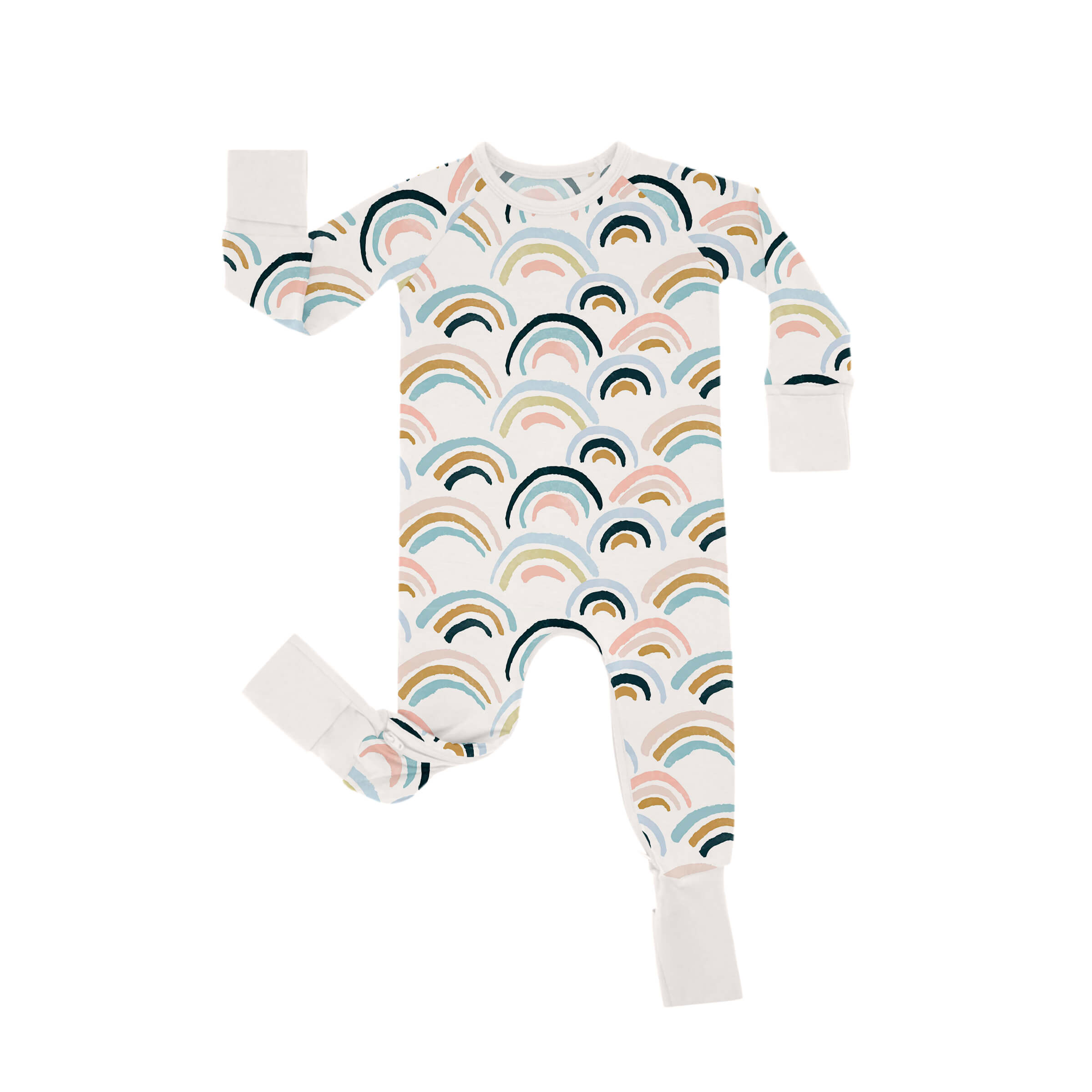 Rainbows Crescent Zippered Romper