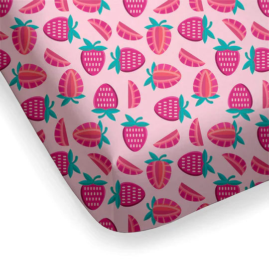 Sweet Strawberries Fitted Crib Sheet